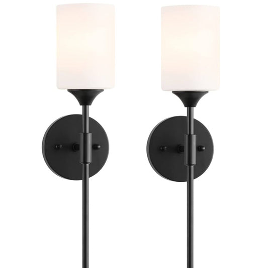 MID CENTURY MODERN WALL LAMP 2 PACK WITH WHITE