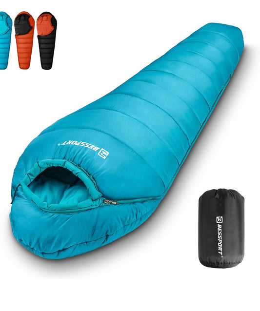 Bessport Mummy Sleeping Bag | 15-45 ℉ Extreme 3-4 Season Sleeping