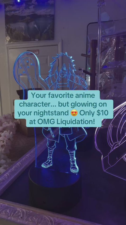 Anime LED lamps battery operated or plug in with remote control included